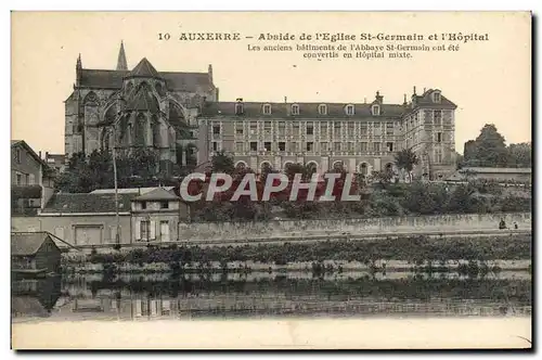 Cartes postales Auxerre Abside De l&#39Eglise St Germain Et I&#39Hopital