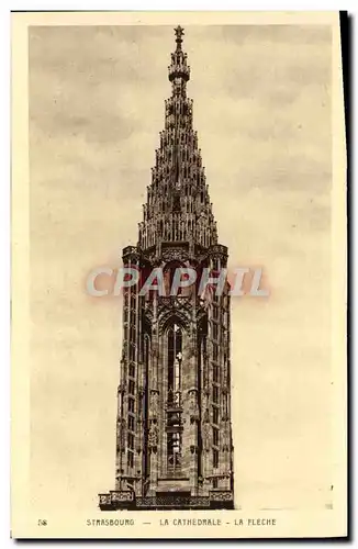 Cartes postales Strasbourg La Cathedrale La Fleche