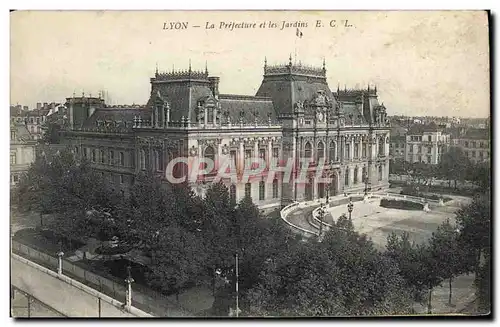 Cartes postales Lyon La Prefecture Et Les Jardins