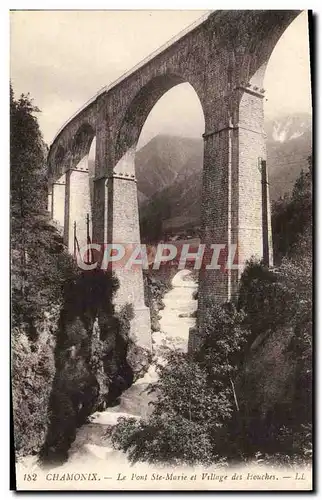 Cartes postales Chamonix Le Pont Ste Marie Et Village Des Houches