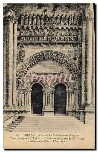 Cartes postales Vouvant Canton De La Chataigneraie Porte principale de l&#39eglise