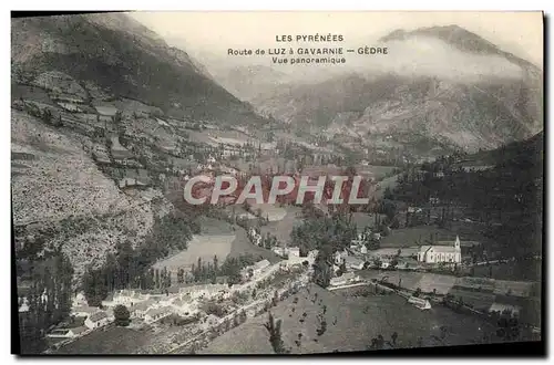 Cartes postales Route De Luz A Gavarnie Gedre Vue panoramique