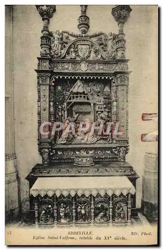 Cartes postales Abbeville Eglise Saint Vulfran Retable