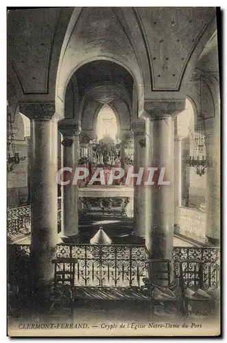 Cartes postales Clermont Ferrand Crypte De I&#39Eglise Notre Dame du Port