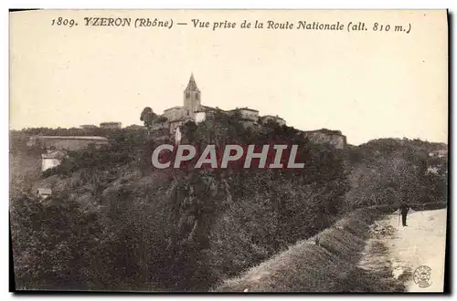 Cartes postales Yzeron Vue Prise De La Route Nationale