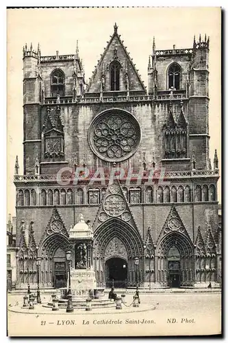 Cartes postales Lyon La Cathedrale Saint Jean