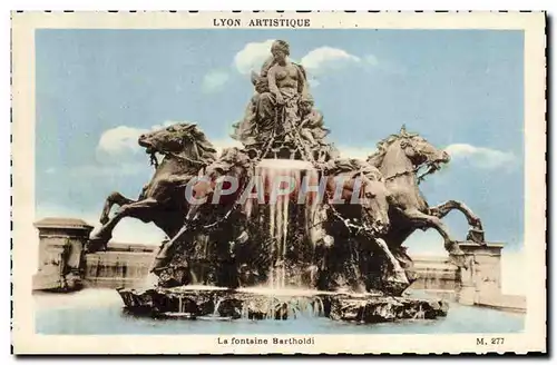 Cartes postales Lyon Artistique La Fontaine Bartholdi