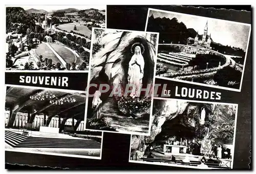 Moderne Karte Lourdes Souvenir