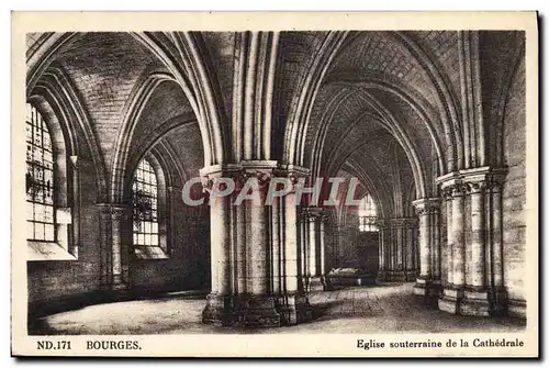 Cartes postales Bourges Eglise Souterraine De La Cathedrale