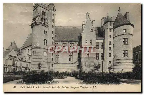 Ansichtskarte AK Bourges La Facade Sud Du Palais Jacques Cartier