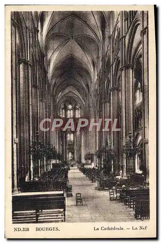 Cartes postales Bourges La Cathedrale La Nef