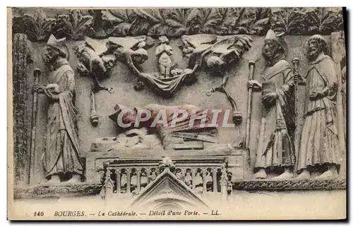 Cartes postales Bourges La Cathedrale Details d&#39une Fporte