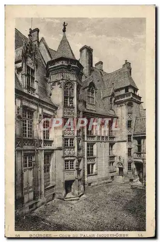 Ansichtskarte AK Bourges Cour Du Palais Jacques Coeur