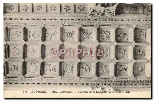 Cartes postales Bourges Hotel Lallemant Plafond de la Chapelle