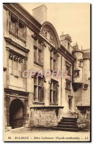 Cartes postales Bourges Hotel Lallemant Facade Occidentale