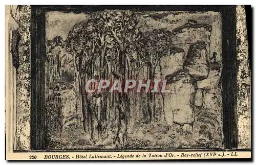 Cartes postales Bourges Hotel Lallemant Legende de la Toison d&#39Or Bas relief