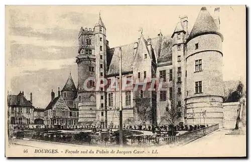 Cartes postales Bourges Facade sud du Palais de Jacques Coeur