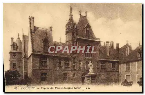 Cartes postales Bourges Facade du Palais Jacques Coeur