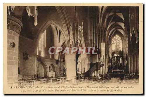 Ansichtskarte AK LAMBALLE Interieur de l&#39Eglise Notre Dame