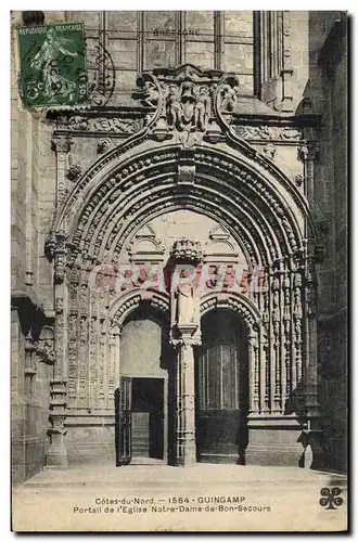 Cartes postales Guingamp Portail de l'Eglise Notre Dame de Bon Secours