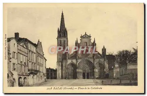 Cartes postales Bazas Place de la Cathedrale