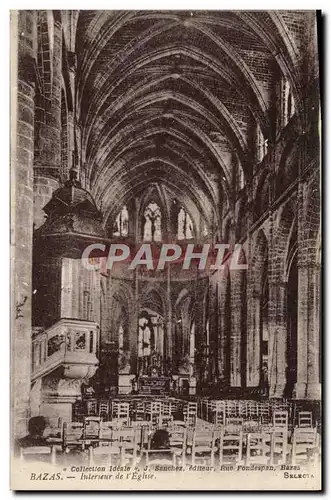 Cartes postales Bazas Interieur de L'Eglise
