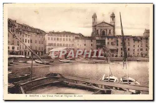 Cartes postales Bastia Le Vieux Port et l&#39Eglise St Jean