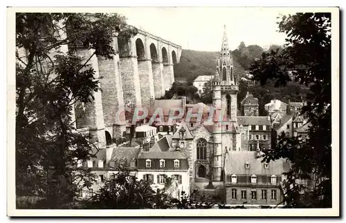 Moderne Karte Morlaix Le Viaduc et vue Panoramique sur Saint Melaine