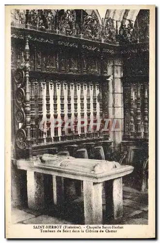 Cartes postales Saint Herbot Chapelle Saint Herbot Tombeau du Saint Dans la Cloture du Choeur