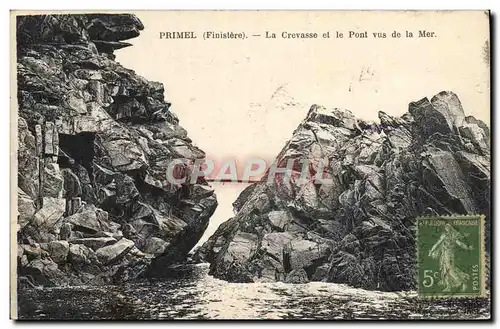 Cartes postales Primel La Crevasse et le Pont vus de la Mer