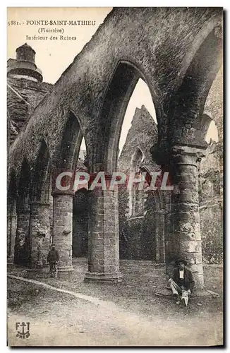 Cartes postales Pointe Saint Mathieu Interieur des Ruines