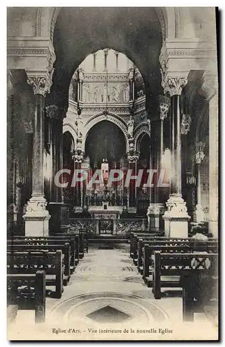 Cartes postales Eglise d&#39Ars Vue Interieure de la Nouvelle Eglise