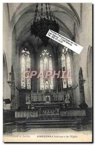 Ansichtskarte AK Ambronay Interieur de l&#39Eglise