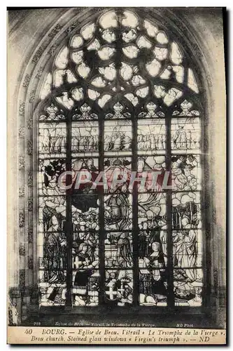 Cartes postales Brou Eglise de Brou Vitrail Le Triomphe de la Vierge