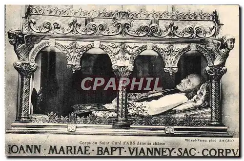 Cartes postales Ars Corps du Saint Cure d&#39Ars dans sa chase