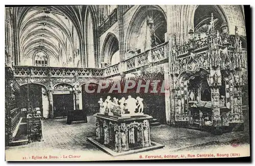 Cartes postales Bourg Eglise de Brou Le Choeur