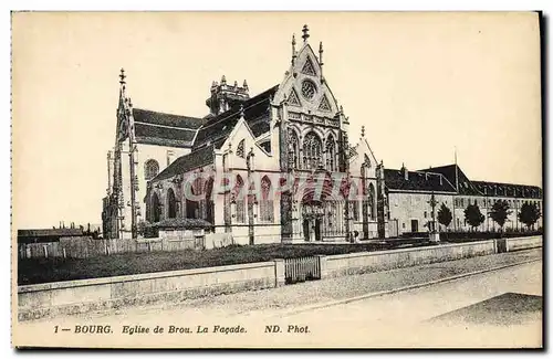 Cartes postales Bourg Eglise de Brou La Facade