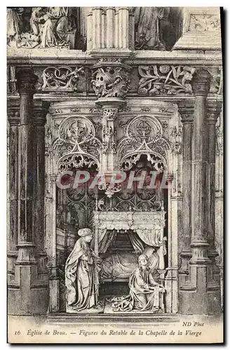 Cartes postales Bourg Eglise de Brou Figures du Retable de la Chapelle de la Vierge