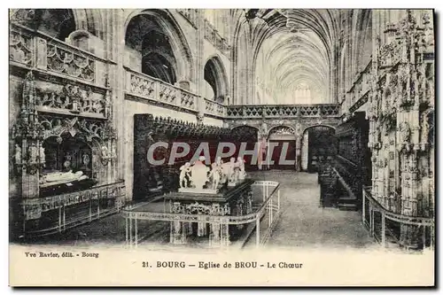 Cartes postales Bourg Eglise de Brou Le Choeur