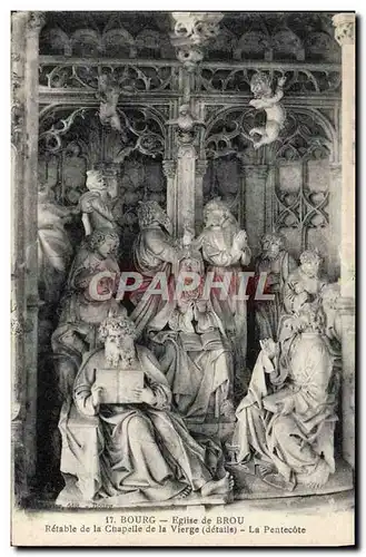 Ansichtskarte AK Bourg Eglise de Brou Retable de la Chapelle de la Vierge La pentecote