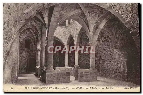 Ansichtskarte AK Ile Saint Honorat Cloitre de l&#39Abbaye de Lerins