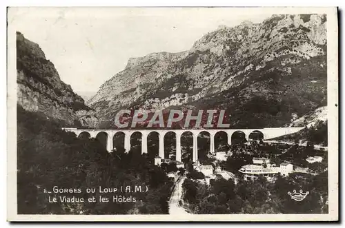 Cartes postales moderne Gorges Du Loup Le Viaduc et les Hotels