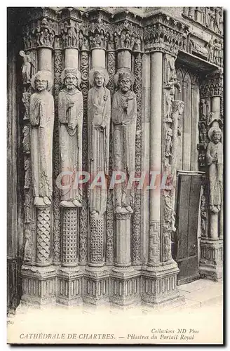 Cartes postales Chartres Pilastres Du Portail Royal