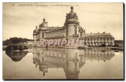 Cartes postales Chateau De Chantilly Le Cote Nord Ouest