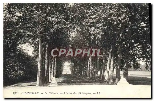 Cartes postales Chateau De Chantilly L&#39allee des philosophes