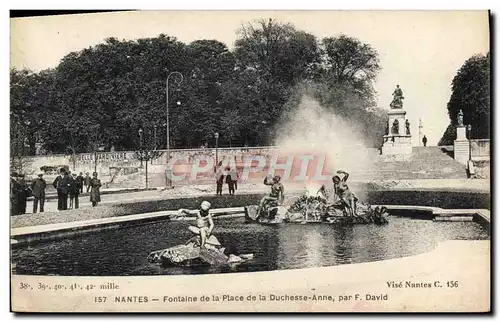 Cartes postales Nantes Fontaine De La Place De La Duchesse Anne