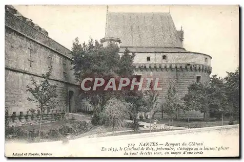 Ansichtskarte AK Nantes Rempart Du Chateau Cardinal De Retz Prisonnier