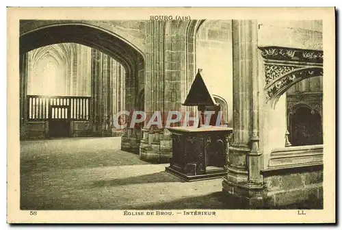 Cartes postales Bourg Eglise De Brou Interieur