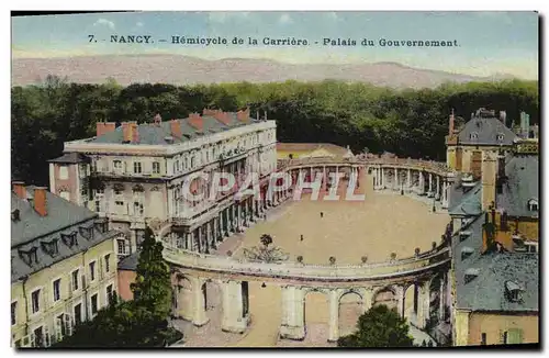 Ansichtskarte AK Nancy Hemicycle De La Carriere Palais Du Gouvernement