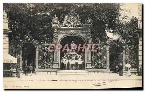 Cartes postales Nancy Place Stanislas Grilles En Fer Forge De Jean lamour Fontaine D&#39Amphitrite